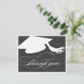 Abschluss danken Ihnen flaches Schwarzes der Einladung (Stehend Vorderseite)