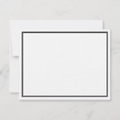 Abschluss danken Ihnen flaches Schwarzes der Einladung (Rückseite)