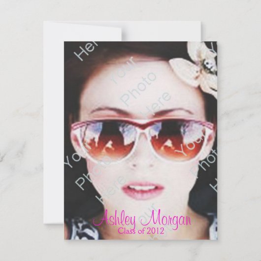 Abschluss danken Ihnen Foto-Anmerkungs-Karte Dankeskarte (Rückseite)