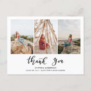 Abschluss Dankeschön an Script Modernes Grad Foto Postkarte