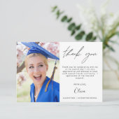 Abschluss Dankeschön Foto Dankeskarte (Stehend Vorderseite)