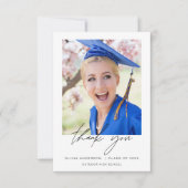 Abschluss Dankeschön Foto Dankeskarte (Vorderseite)