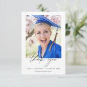 Abschluss Dankeschön Foto Dankeskarte (Stehend Vorderseite)