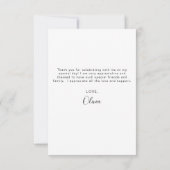 Abschluss Dankeschön Foto Dankeskarte (Rückseite)