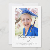 Abschluss Dankeschön Foto Dankeskarte (Vorderseite)