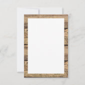 Abschluss Dankeschön Foto Rustikales Landholz Dankeskarte (Rückseite)