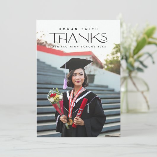 Abschluss Dankeschön Karte (Stehend Vorderseite)