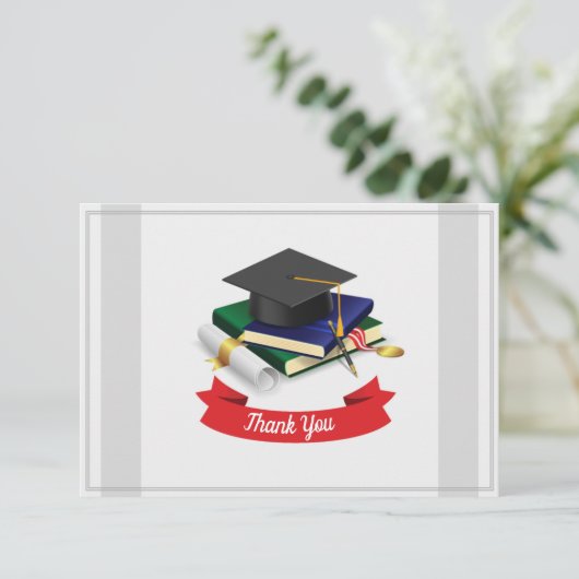 Abschluss Dankeschön Karte (Stehend Vorderseite)