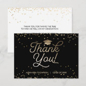 Abschluss Dankeschön Karte - Einfach, elegant (Vorne/Hinten)