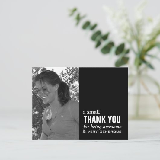 Abschluss Dankeschön Karte - Foto Funny! (Stehend Vorderseite)