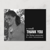 Abschluss Dankeschön Karte - Foto Funny! (Vorderseite)