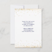 Abschluss Dankeschön Karte - Foto, Meldung (Rückseite)