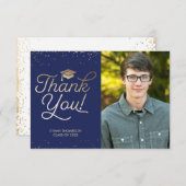 Abschluss Dankeschön Karte - Foto, Meldung (Vorne/Hinten)