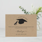 Abschluss Dankeschön Karte - Schule oder Uni (Stehend Vorderseite)