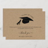 Abschluss Dankeschön Karte - Schule oder Uni (Vorne/Hinten)