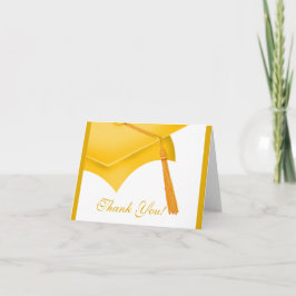 Abschluss Dankeschön Karte White Gold Grad Cap