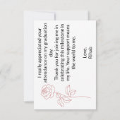 Abschluss Dankeskarte (Rückseite)