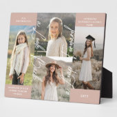 Abschluss dann & Jetzt Grad Foto Collage Keepake Fotoplatte (Seite)