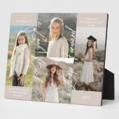 Abschluss dann & Jetzt Grad Foto Collage Keepake Fotoplatte (Seite)