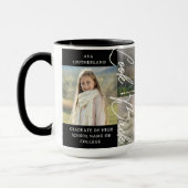 Abschluss dann & Jetzt Grad Foto Collage Keepake Tasse (Links)