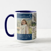 Abschluss dann & Jetzt Grad Foto Collage Keepake Tasse (Links)