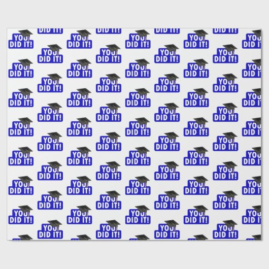 Abschluss, dass Sie es Blue Sign Geschenkpapier (Flach)