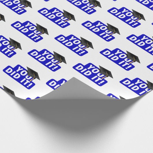 Abschluss, dass Sie es Blue Sign Geschenkpapier (Ecke)