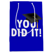 Abschluss, dass Sie es Blue Sign Mittlere Geschenktüte (Vorderseite)