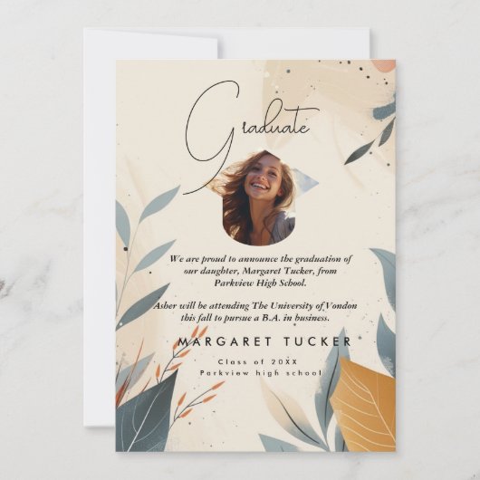 Abschluss Daughter Ankündigung (Vorderseite)