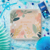 Abschluss Day, Blume Blumenstrauß Pappteller (Party)