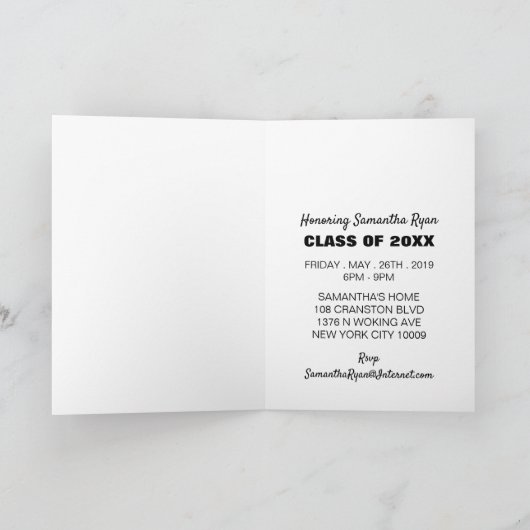 Abschluss Day Class Anpassbares Foto Einladung (Innenseite)