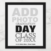 Abschluss Day Class Anpassbares Foto Weinetikett (Einzelnes Label)