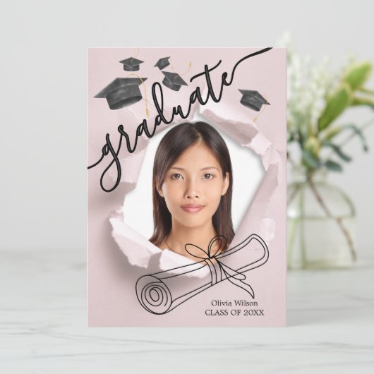 Abschluss Day Einladung (Stehend Vorderseite)