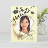 Abschluss Day Einladung (Stehend Vorderseite)