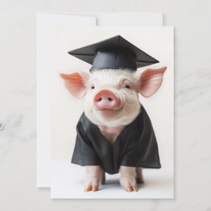 Abschluss Day Piggy Style Einladung