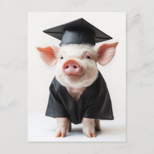 Abschluss Day Piggy Style Einladungspostkarte