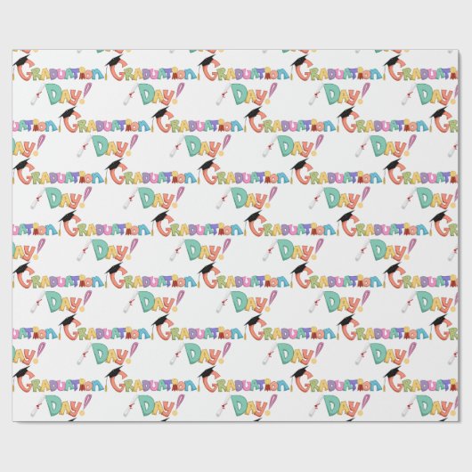 Abschluss Day Script Geschenkpapier (Flach)