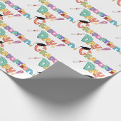 Abschluss Day Script Geschenkpapier (Ecke)