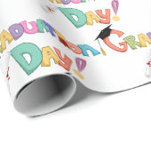 Abschluss Day Script Geschenkpapier (Rolleneckpunkt)