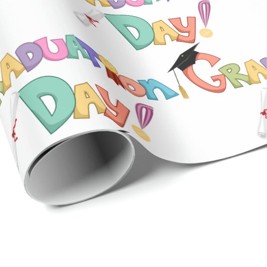 Abschluss Day Script Geschenkpapier (Rolleneckpunkt)