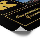 Abschluss Day Senior Class of Foto Collage Black Poster (Ecke)