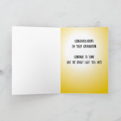 Abschluss Day to Shine Herzlichen Glückwunsch Cap Karte (Innenseite)