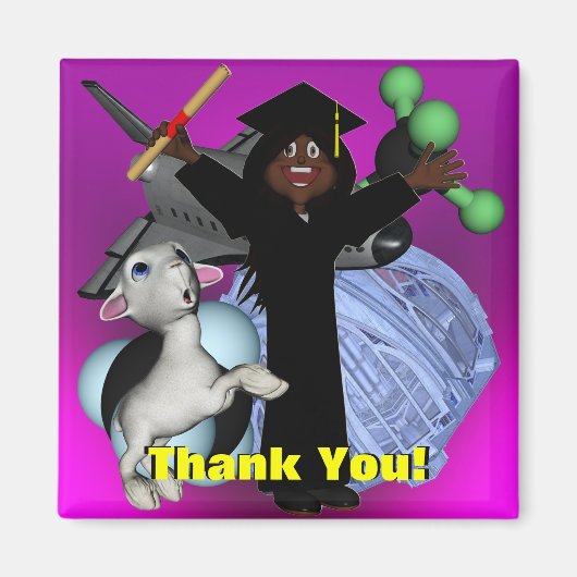 Abschluss Day Vielen Dank Magnet (Vorne)