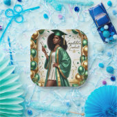 Abschluss Decor - Emerald Pappteller (Party)