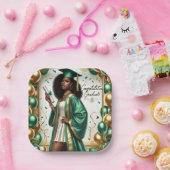 Abschluss Decor - Emerald Pappteller (Party)