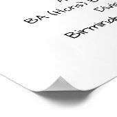 Abschluss-Degree-Zertifikat Poster (Ecke)