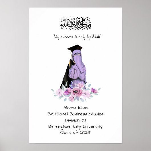 Abschluss-Degree-Zertifikat Poster (Vorne)