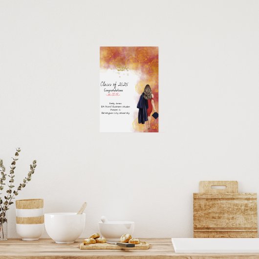 Abschluss-Degree-Zertifikat Poster (Küche)