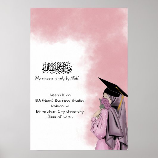 Abschluss-Degree-Zertifikat Poster (Vorne)