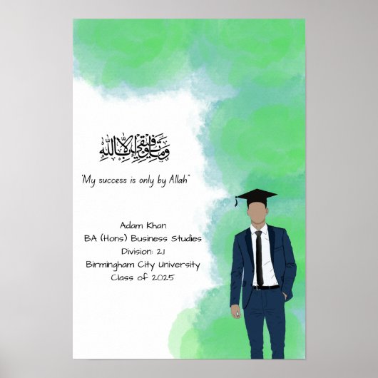 Abschluss-Degree-Zertifikat Poster (Vorne)